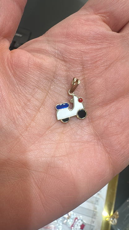Motorcycle Gold Pendant