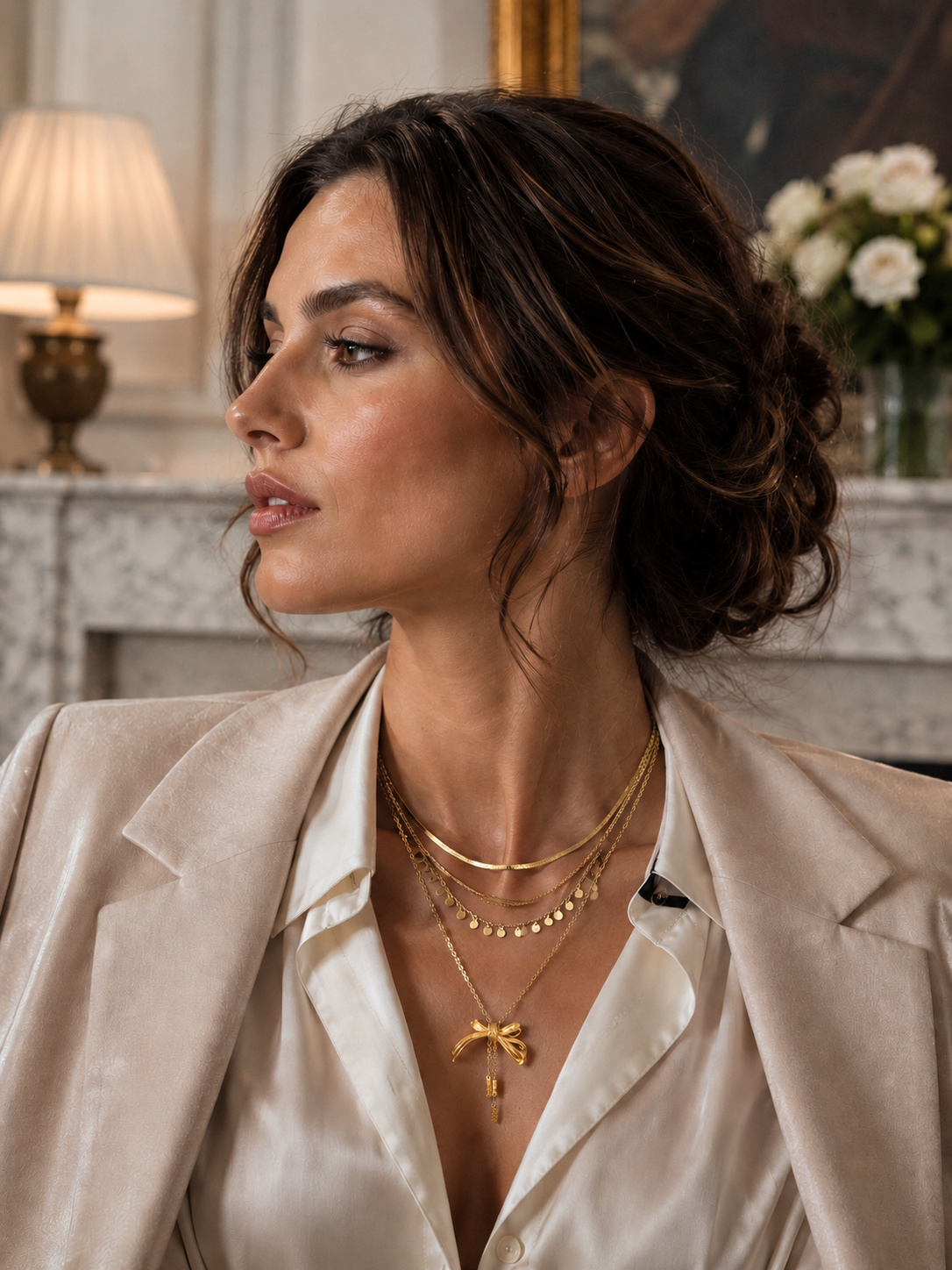 Bow Tie Gold Necklace