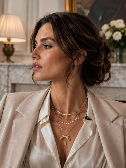 Bow Tie Gold Necklace