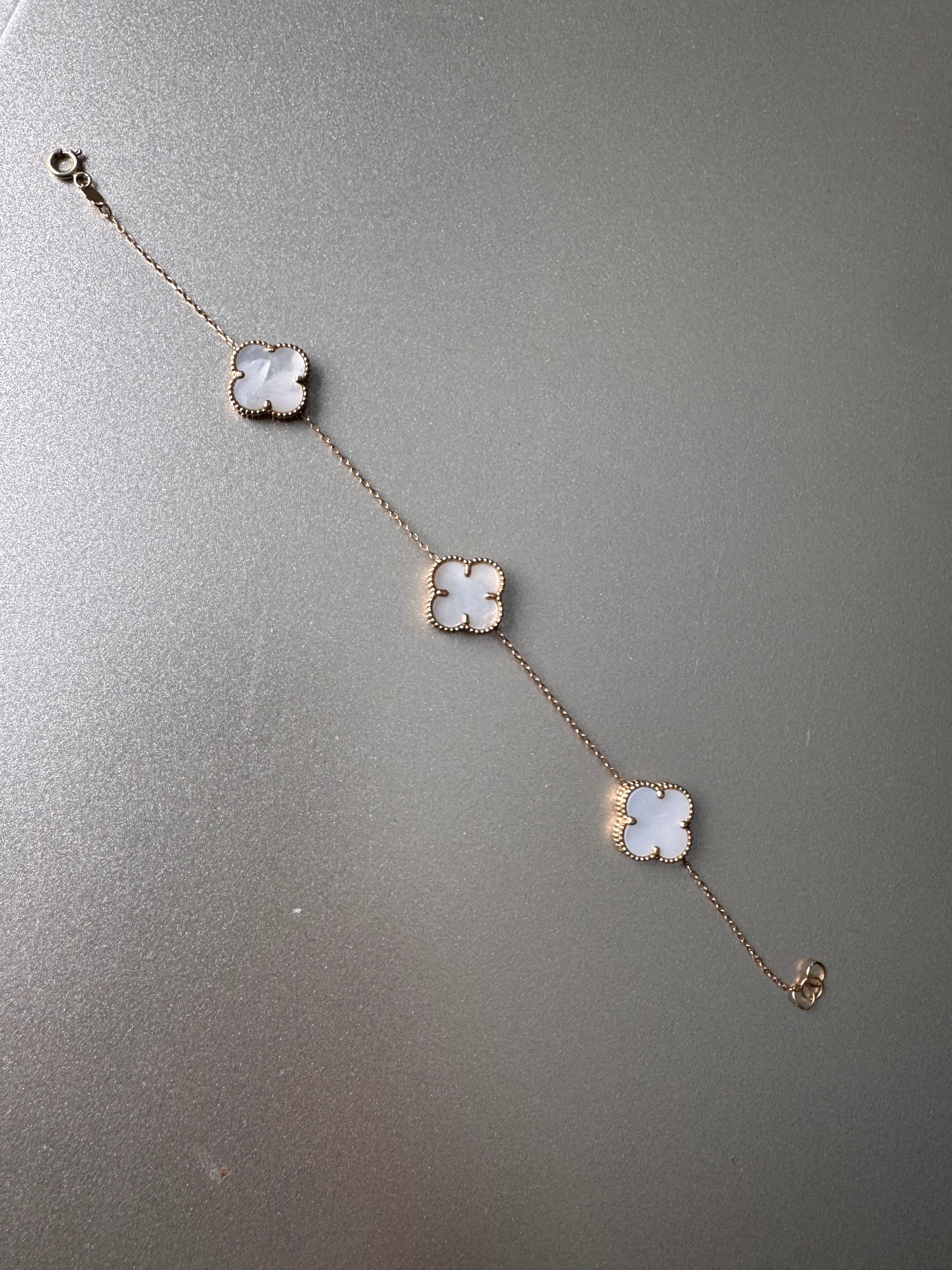 18K Small Pearl Alhambra Bracelet