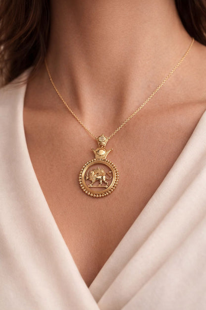 18K Crown Shir & Khoorshid Pendant