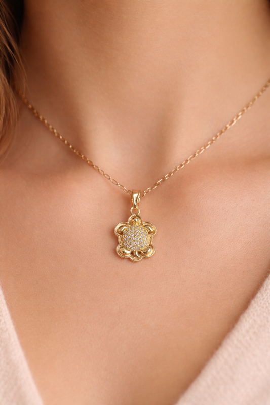 18K Turtle Gold Pendant