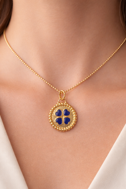 18K Alhambra Blue Pendant