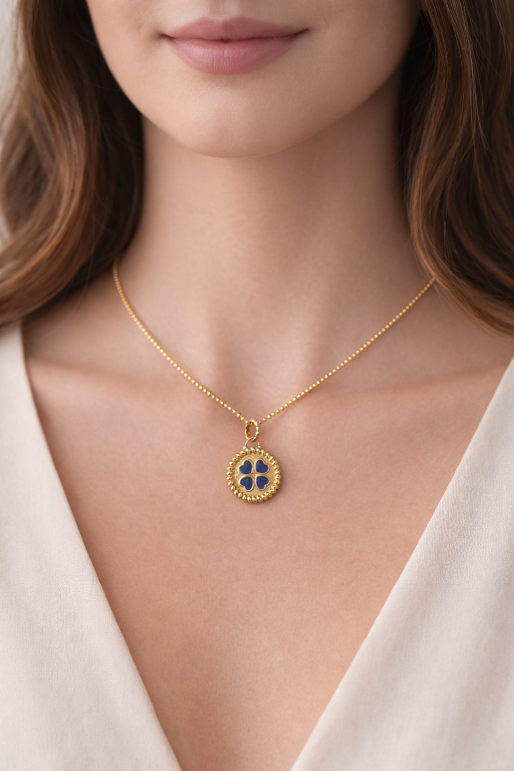 18K Alhambra Blue Pendant