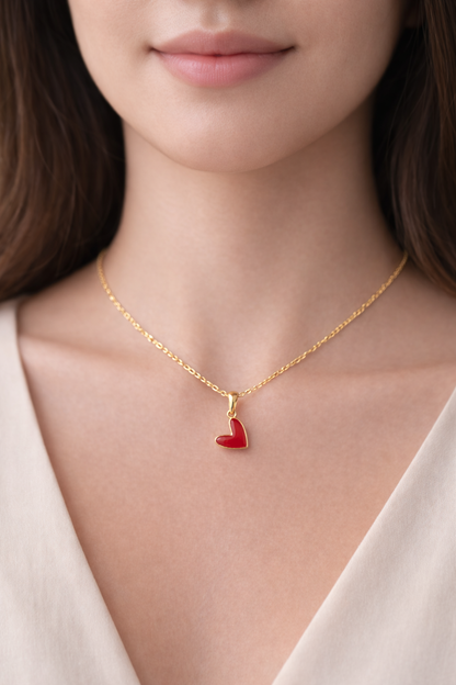 18K Heart Gold Pendant