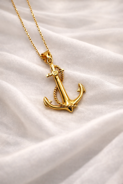Small Anchor Gold Pendant