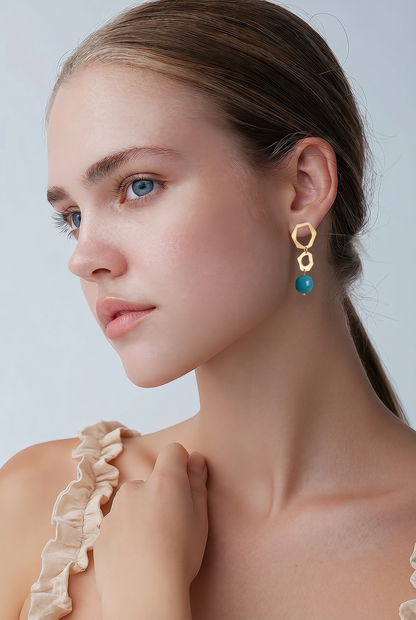 Geometric Gold Earrings