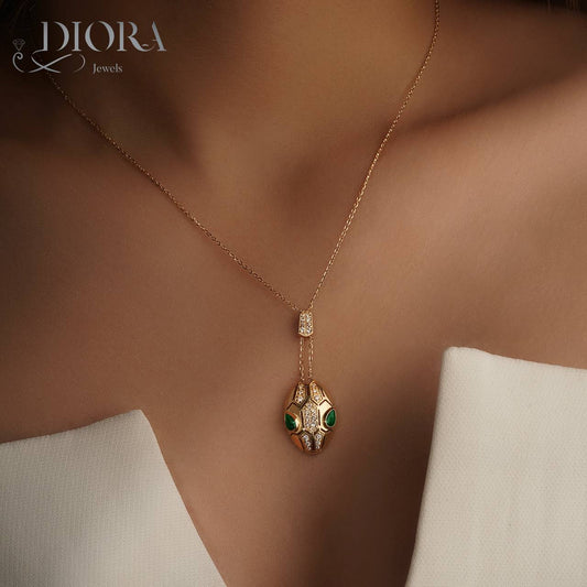 Snake Design Gold Necklace