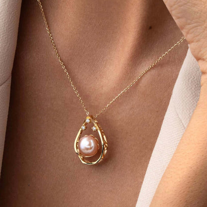 Moon Pearl and Jewels Pendant