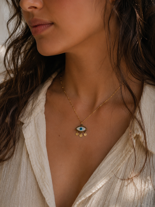 Minimal Evil Eye Pendant