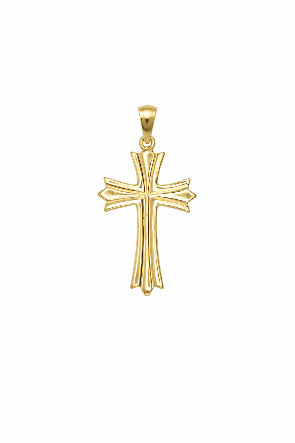 18k Solid Gold Cross Pendant