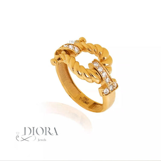 Gold Ring Fred 18K Gold 2.95g Handmade by Diora Jewels