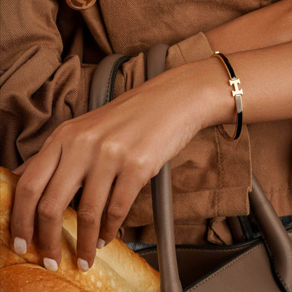 18k H Design Bracelet