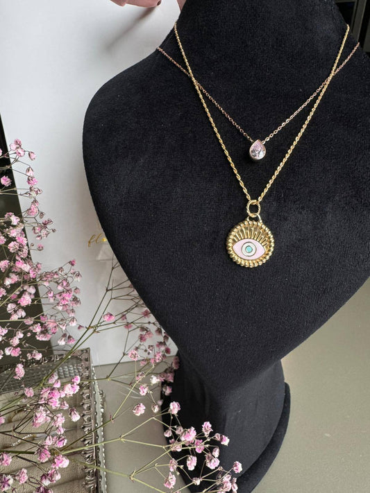 18K Evil Eye Gold Pendant