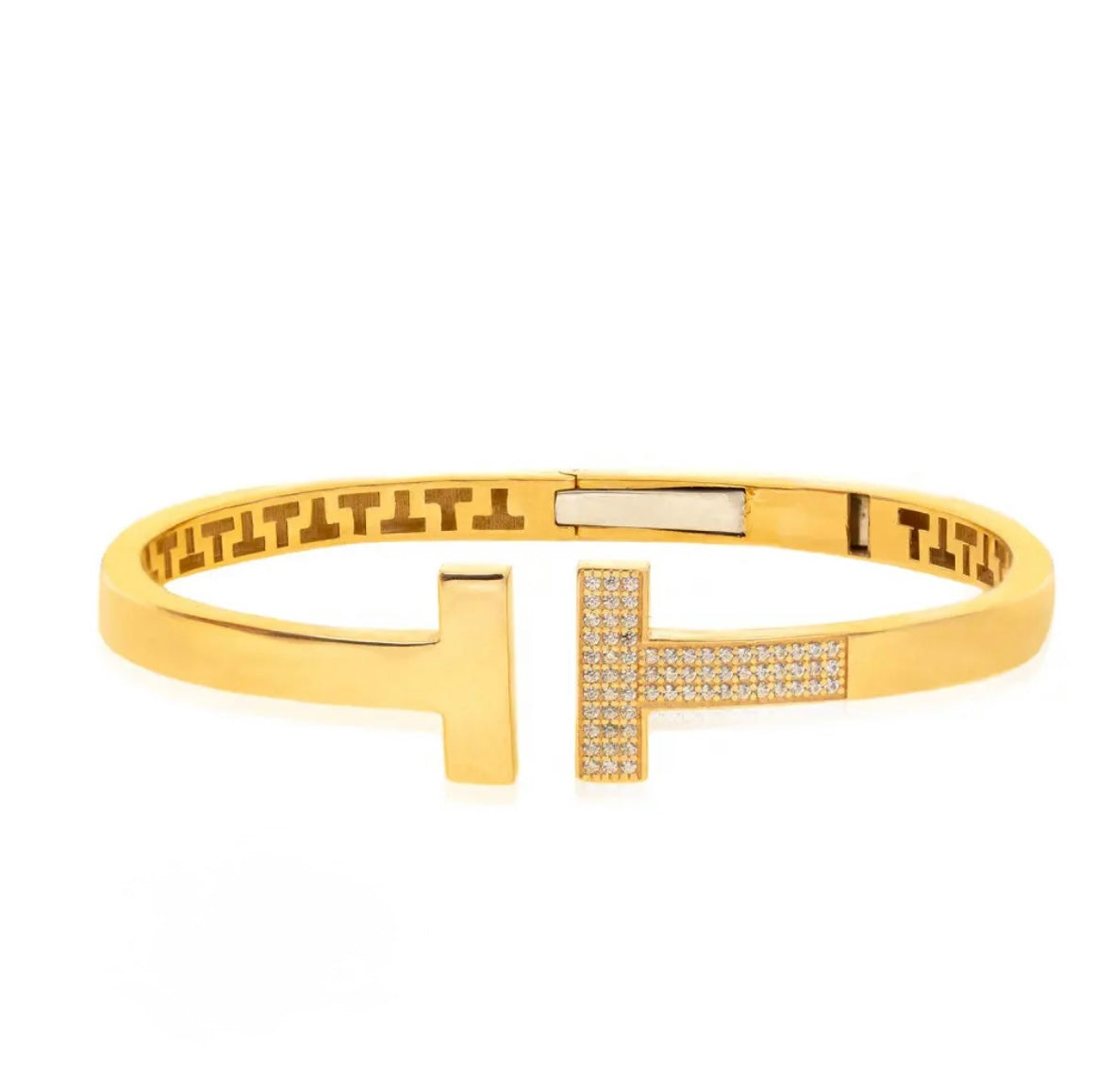 18K Collection T Gold Bangle