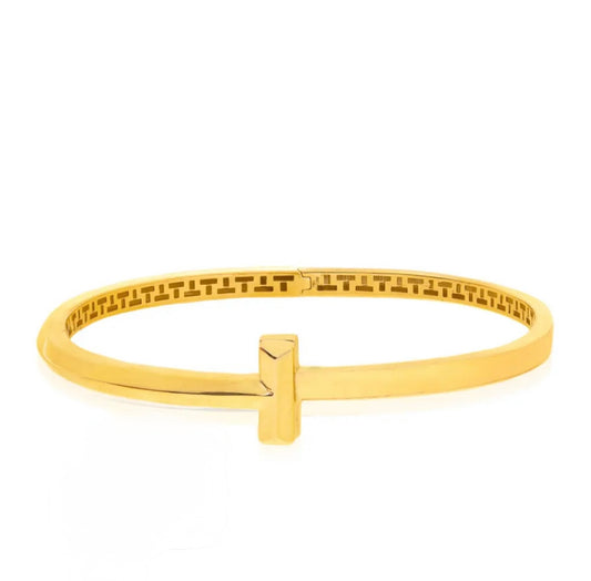 18K Collection T Gold Bangle