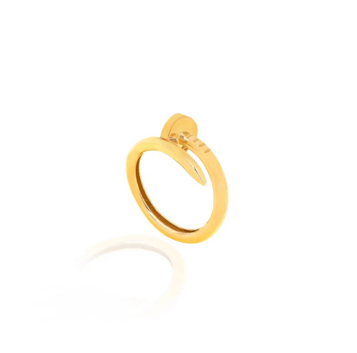 18K Nail Gold Ring