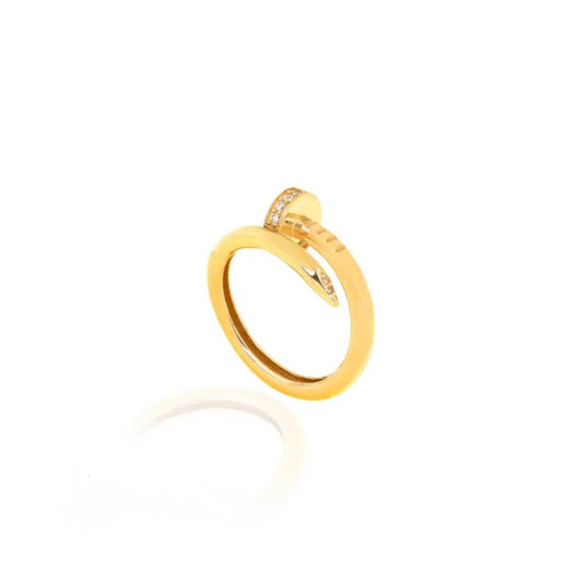 18K Nail Gold Ring