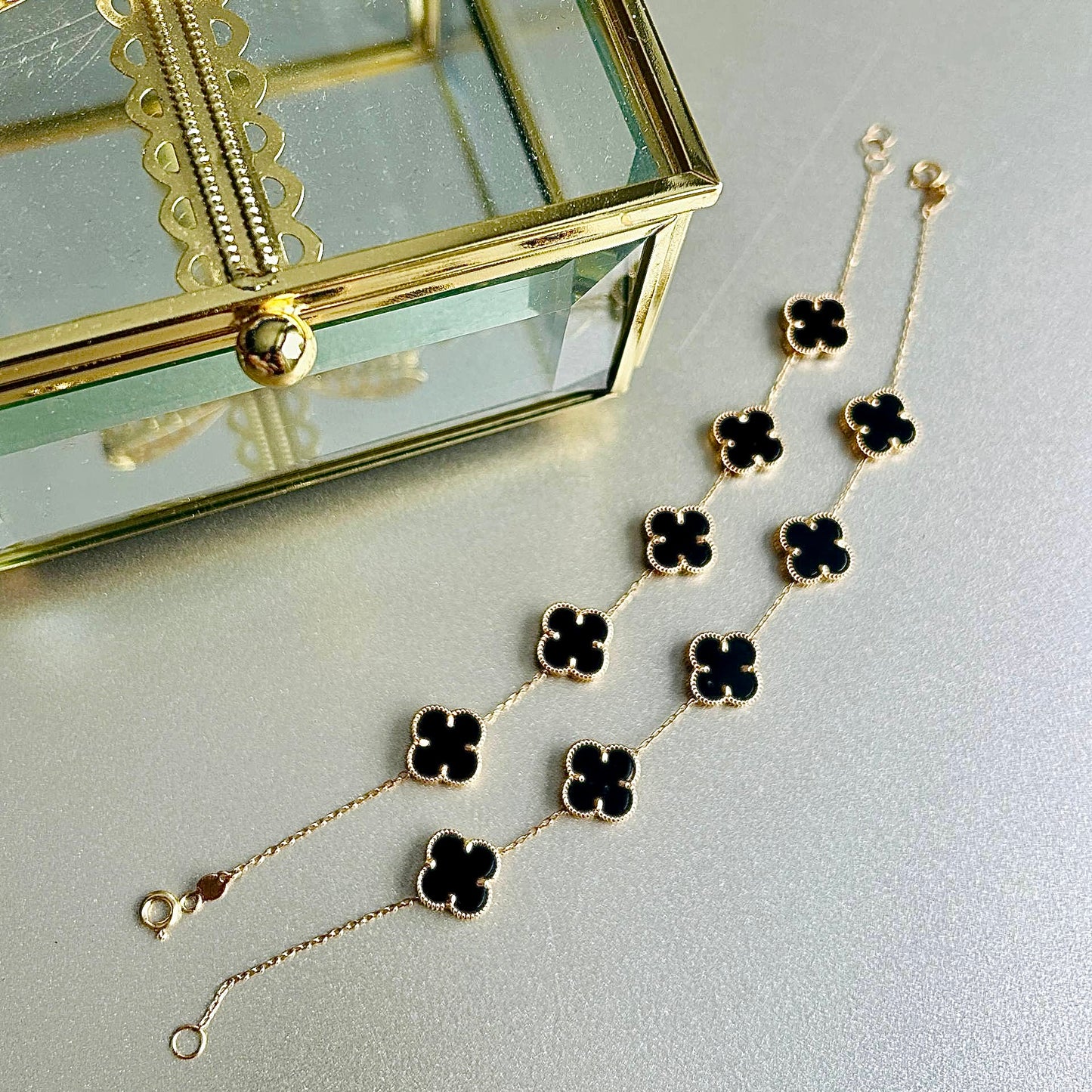 18K Stone Alhambra Bracelet