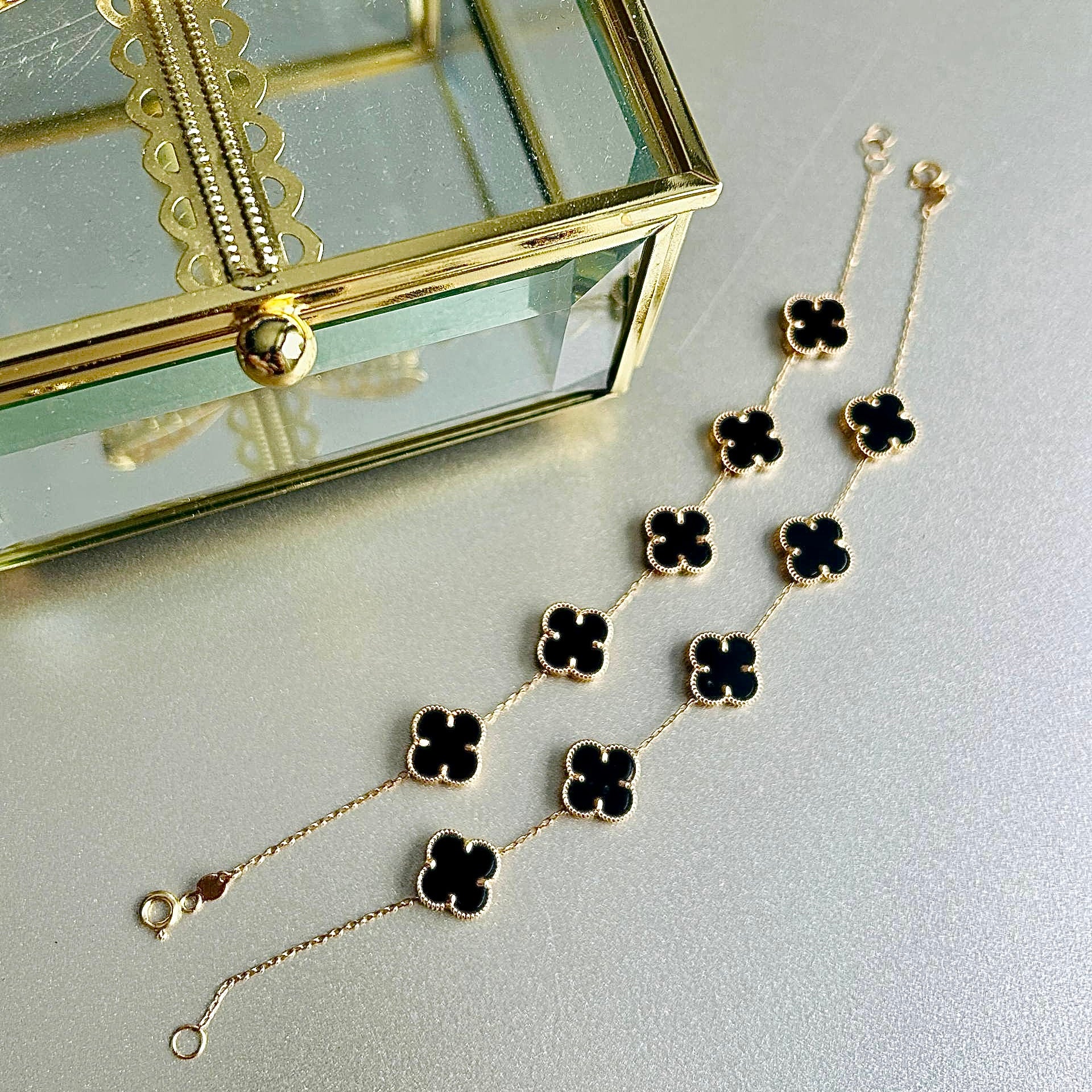 18K Stone Alhambra Bracelet