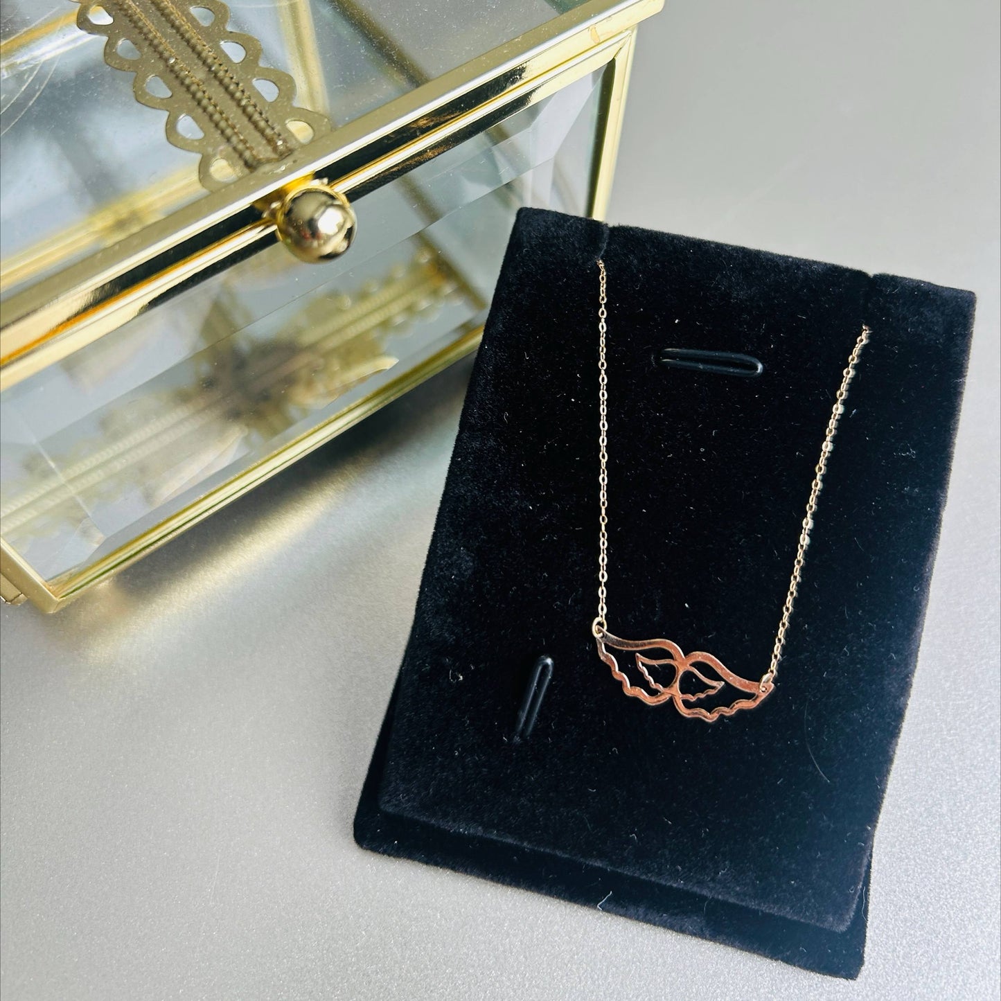 18K Angel Wings Gold Necklace