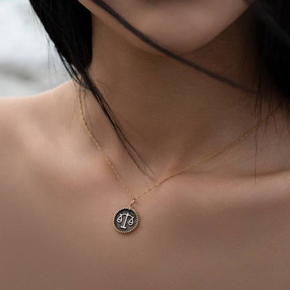  Zodiac Libra Gold & Silver Pendant