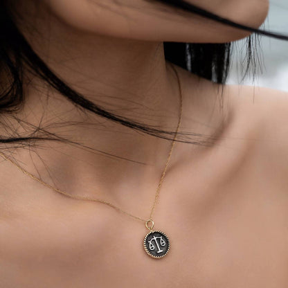  Zodiac Libra Gold & Silver Pendant