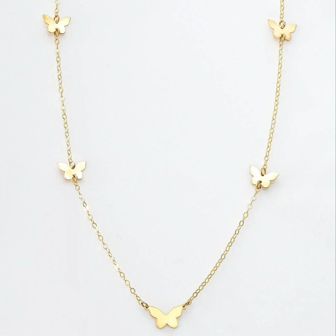 18K Butterfly Gold Necklace