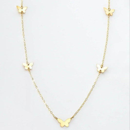 18K Butterfly Gold Necklace