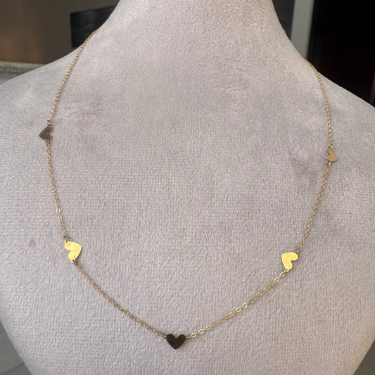 18K Heart Gold Necklace
