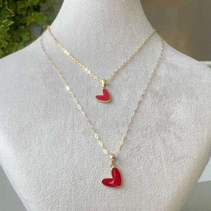 18K Heart Gold Necklace