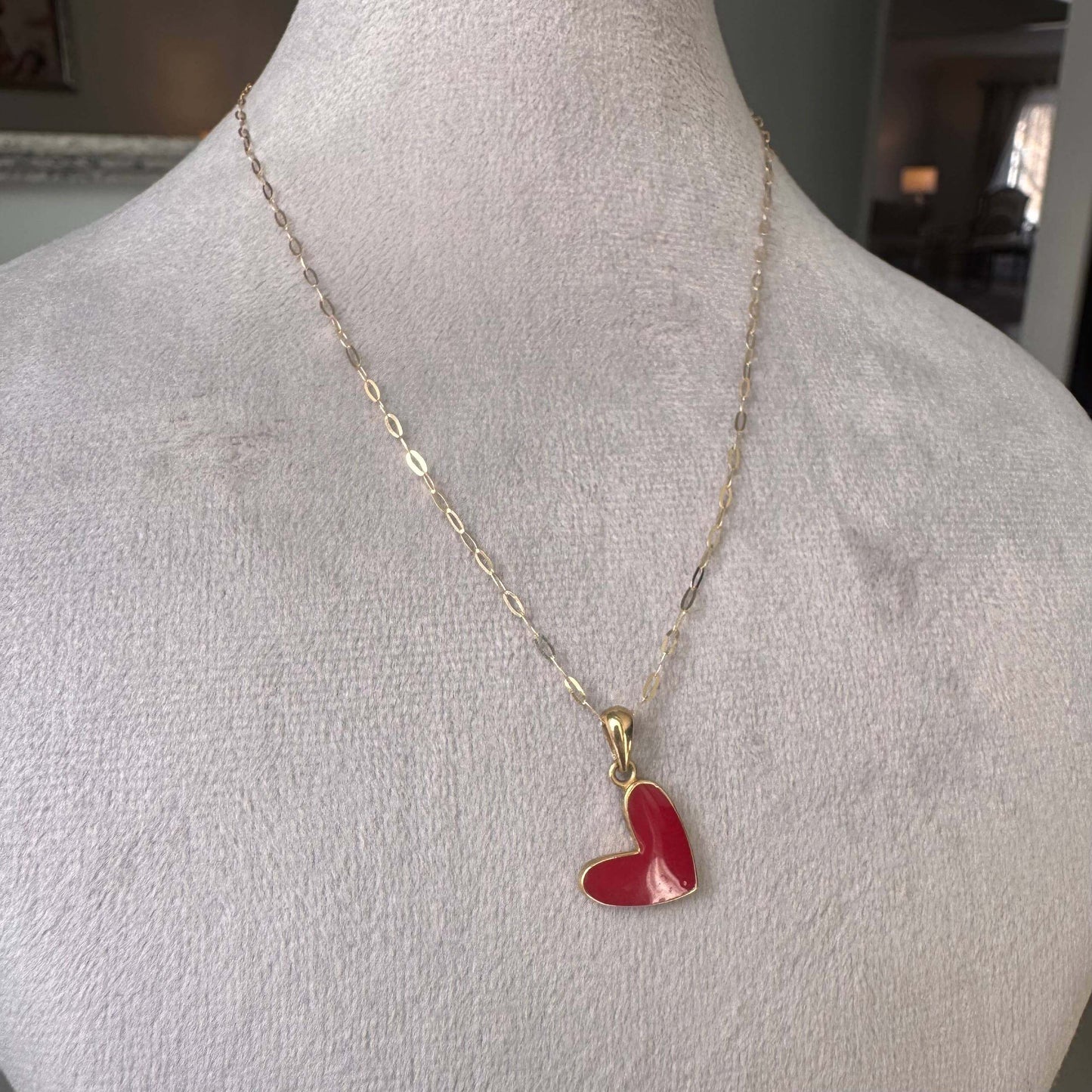 18K Heart Gold Necklace