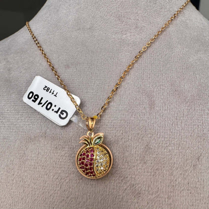 18K Pomegranate Gold Pendant