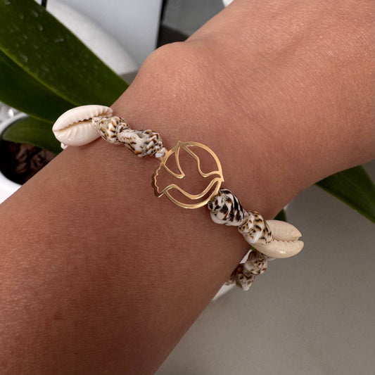 18K Dove Shell Cord Bracelet