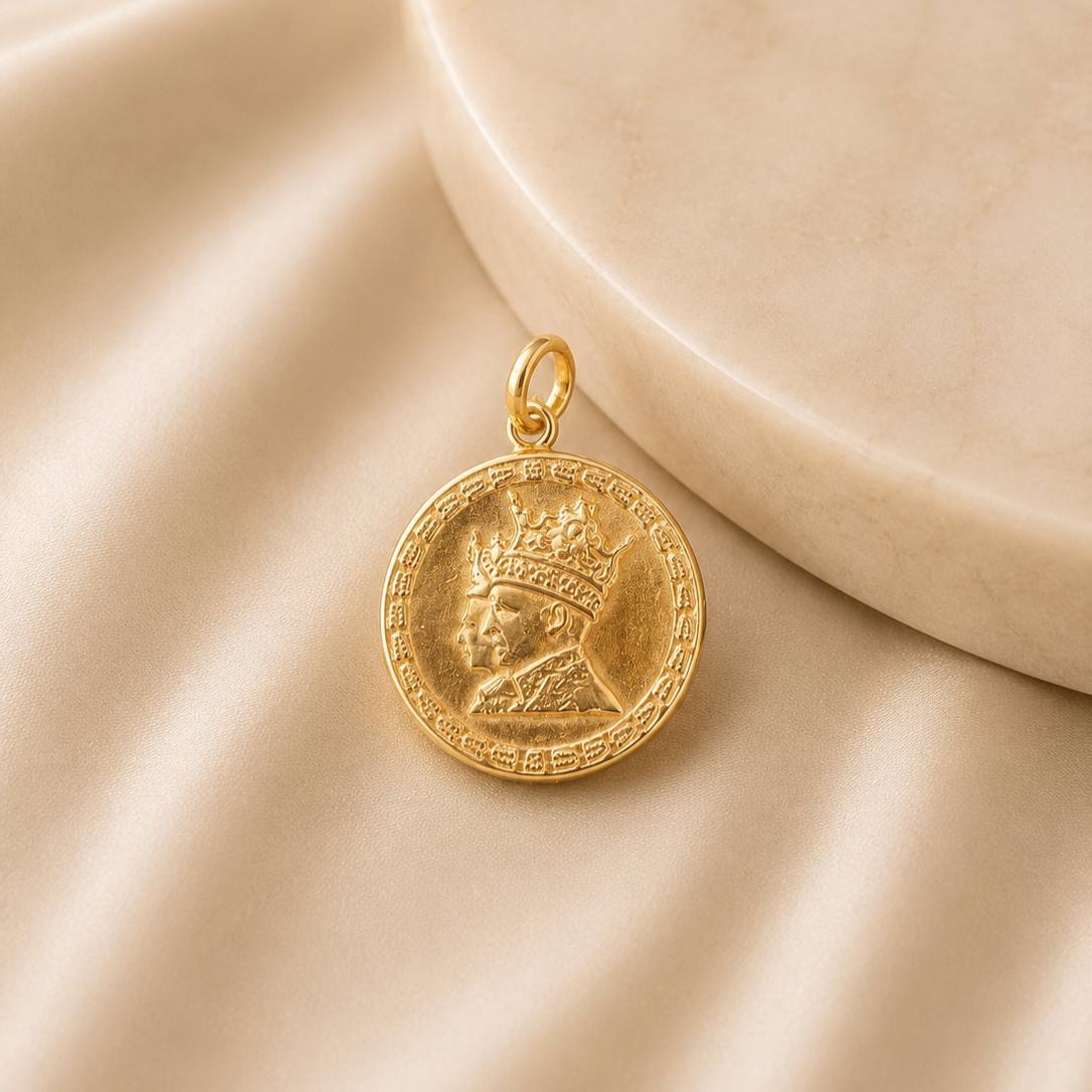 Pahlavi Gold Coin Pendant