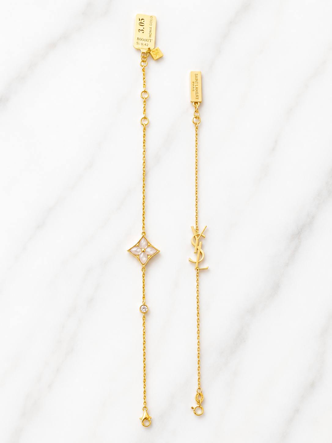 Gold Clover Mother of Pearl Bracelet
