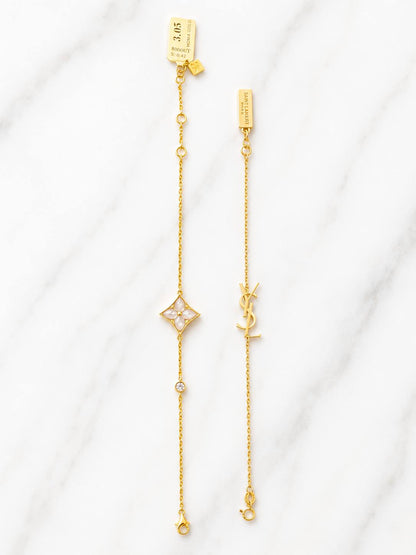 Gold Clover Mother of Pearl Bracelet