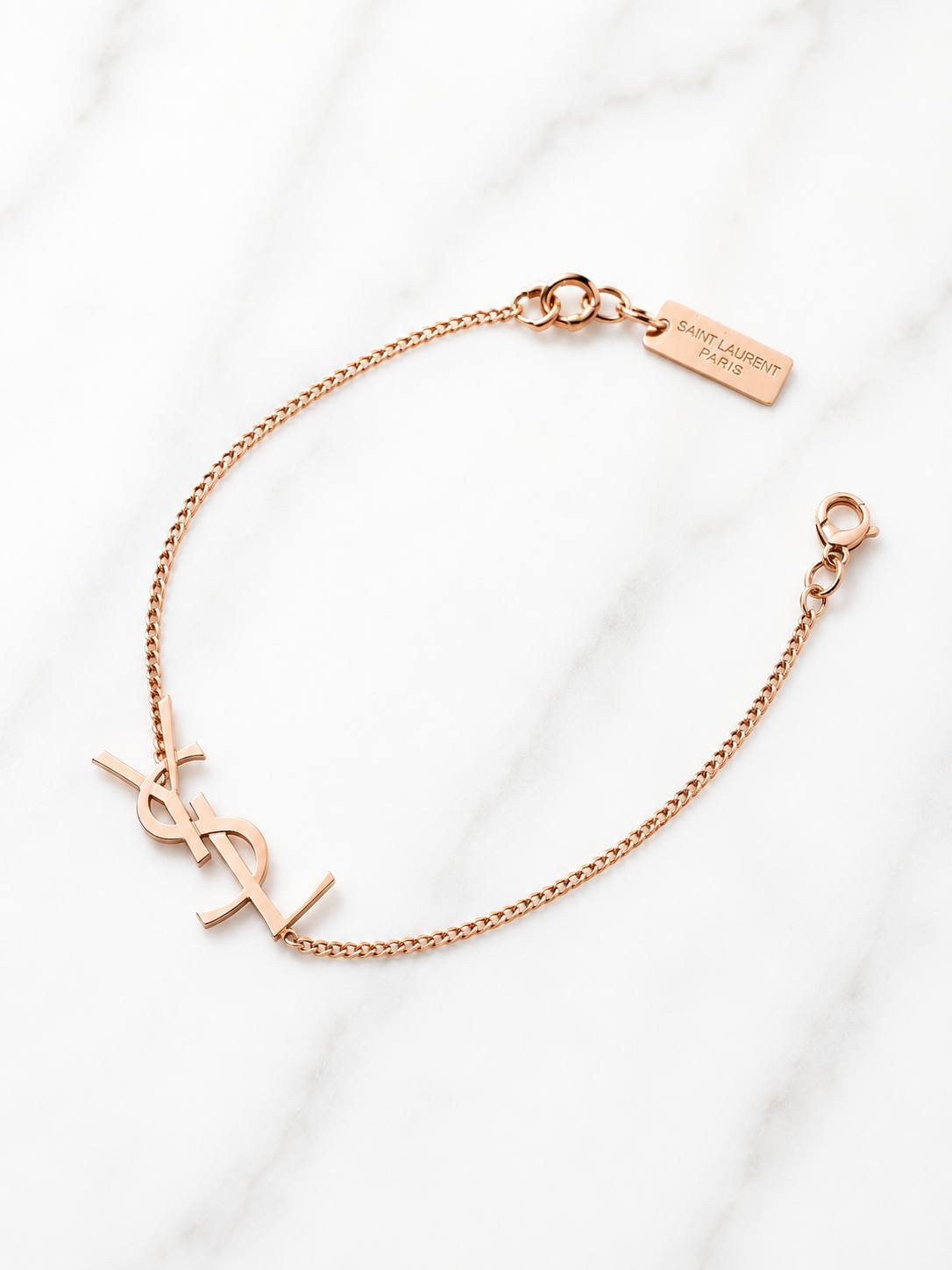Gold YSL Logo Bracelet