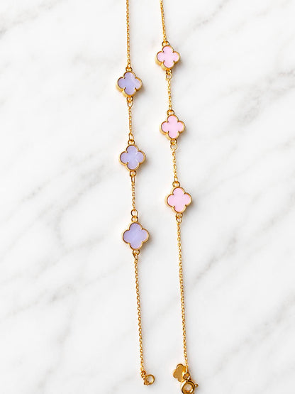 Gold Clover Charm Bracelet