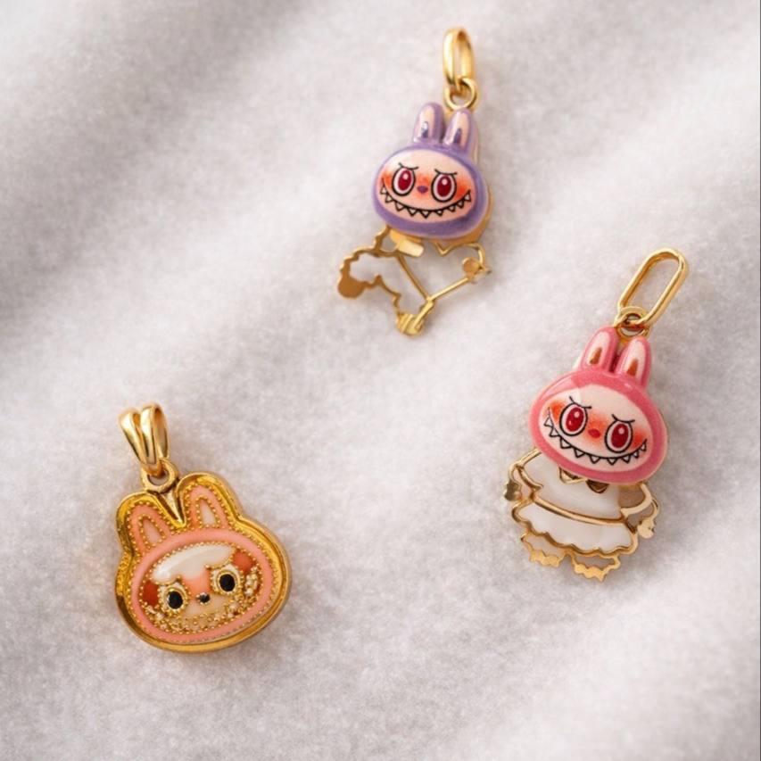 Gold Labubu Pendant