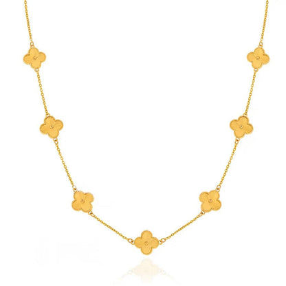 Gold Seven Flower Necklace