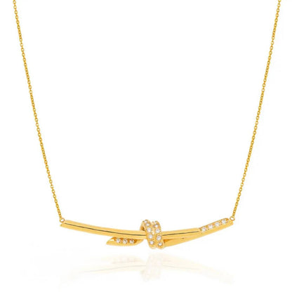 Gold Knot Pendant Necklace