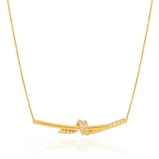 Gold Knot Pendant Necklace