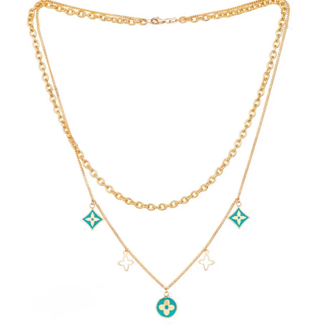 Gold Layered Clover Necklace