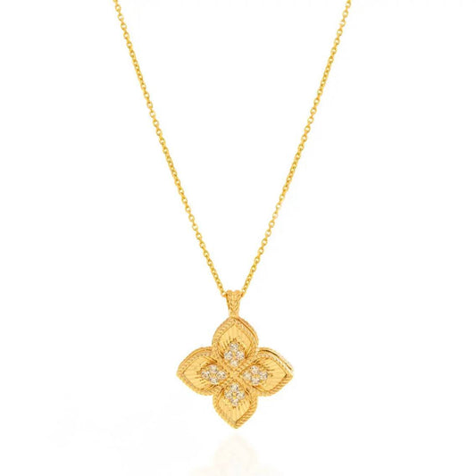 Luxury Gold Flower Pendant