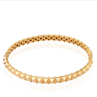Gold Pyramid Studded Bangle