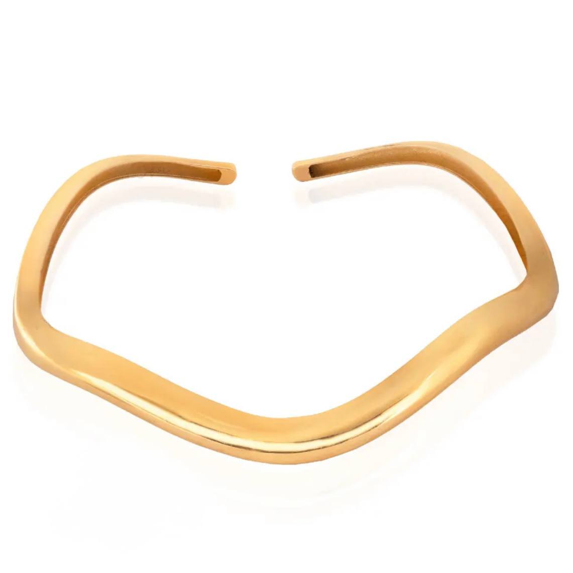 Wavy Gold Bangle