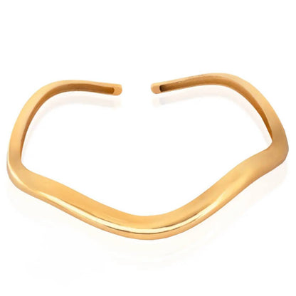 Wavy Gold Bangle