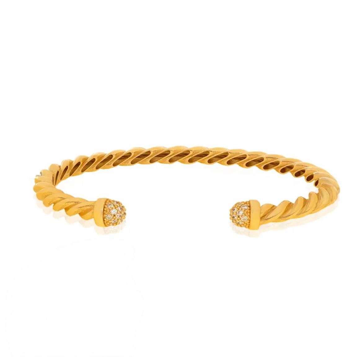 Gold Twisted Rope Bangle