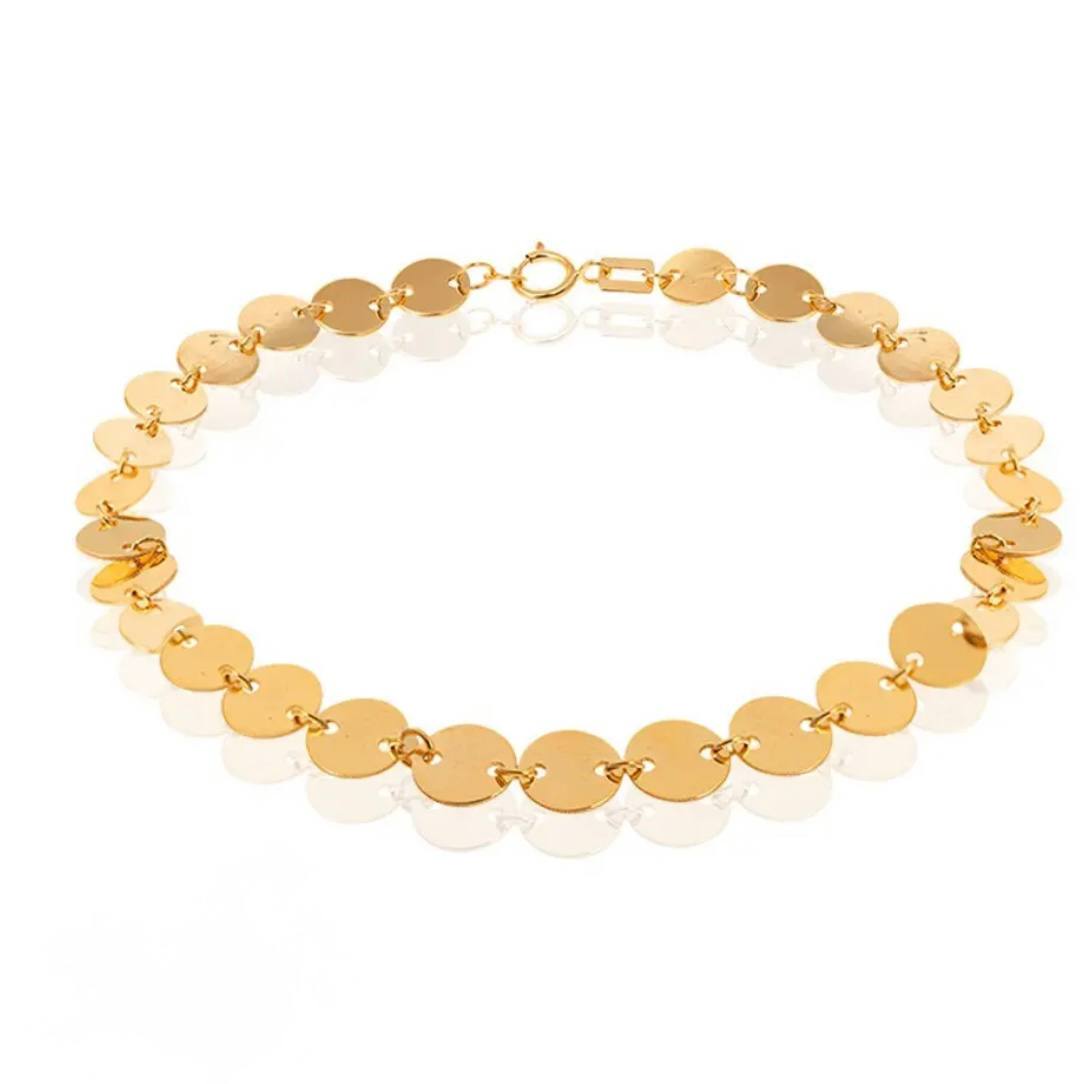 Gold Disc Bracelet